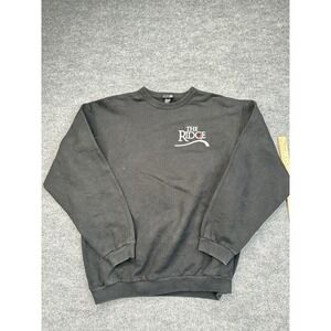 SDI Mens XL Black The Ridge Golf Embroidered Crewneck Sweatshirt Made in Canada‎